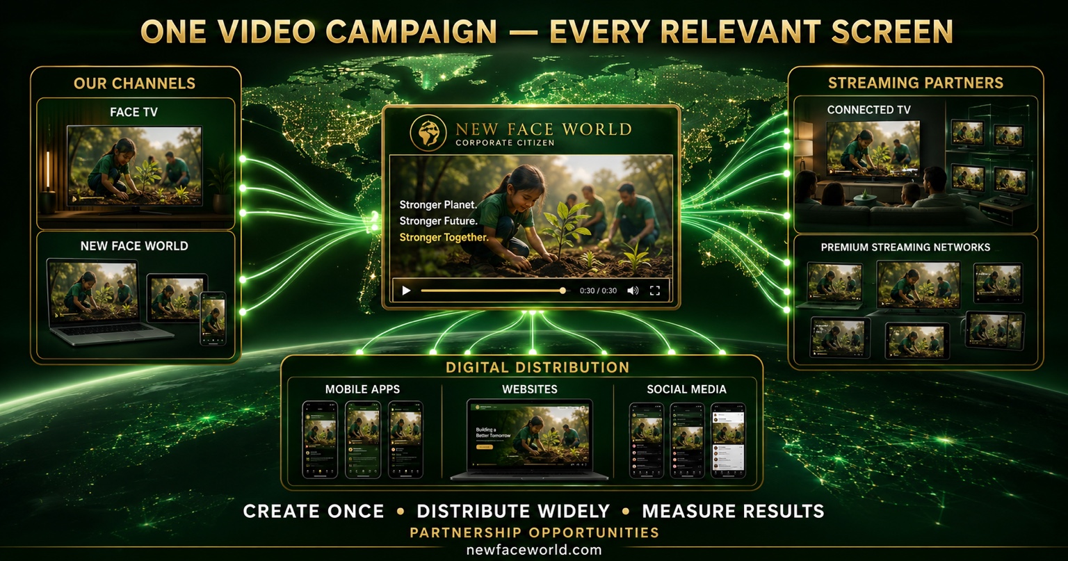 One campaign adapted for television, streaming and digital media